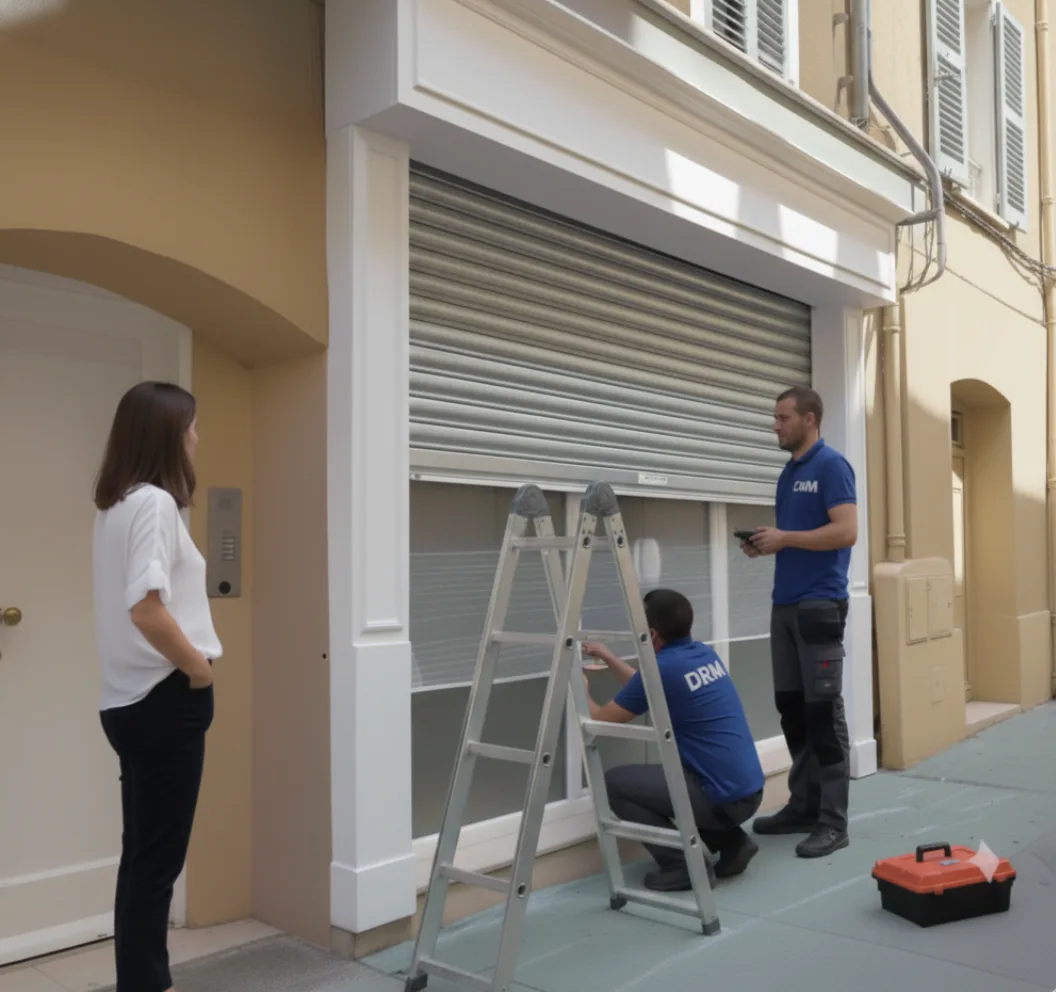 Preparation intervention rideau metallique a Ascain